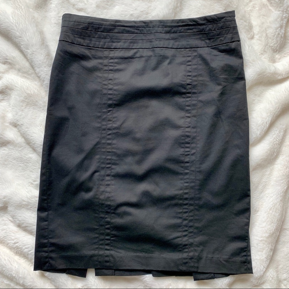 Willi Smith Stretch Pencil Skirt with Vented Back Black Size 4